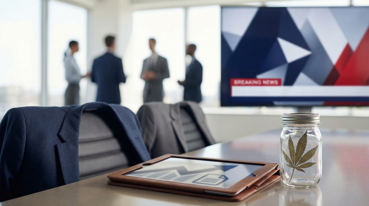 Marijuana Rescheduling to Schedule III: What Trump's Executive Order Means (2025) - newspaper/digital news aesthetic in timely, important, trustworthy, authoritative style