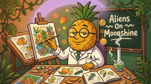 Professor High with Aliens On Moonshine