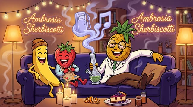 Professor High with Ambrosia Sherbiscotti