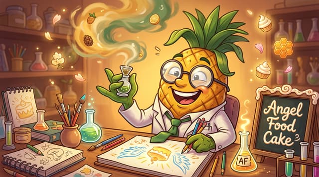 Professor High with Angel Food Cake