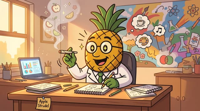 Professor High with Apple Strudel