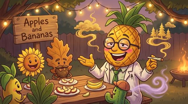 Professor High with Apples and Bananas