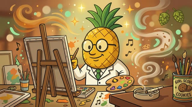Professor High with Girl Scout Cookies