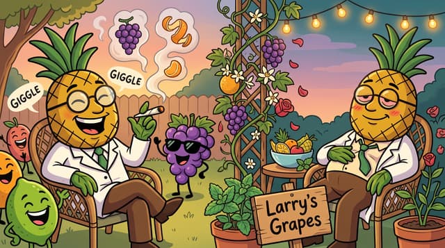 Professor High with Larry's Grapes